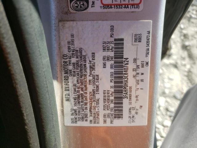 Photo 10 from auction – 2012 FORD FUSION SE with VIN 3FAHP0HA3CR407624