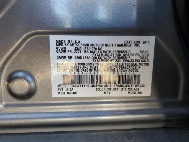 Photo 10 from auction – 2015 MITSUBISHI OUTLANDER with VIN 4A4AR4AU9FE004250