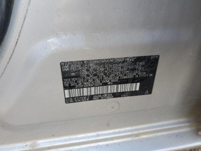 Photo 10 from auction – 2012 TOYOTA RAV4 with VIN 2T3ZF4DV9CW135626