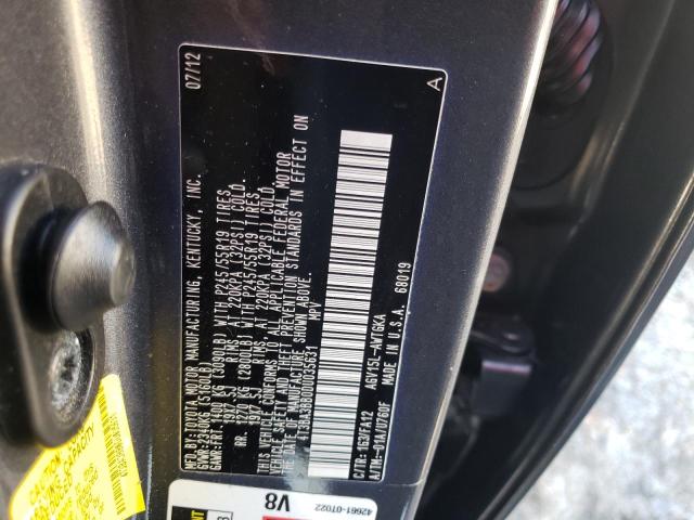 Photo 10 from auction – 2013 TOYOTA VENZA LE with VIN 4T3BA3BB0DU035631