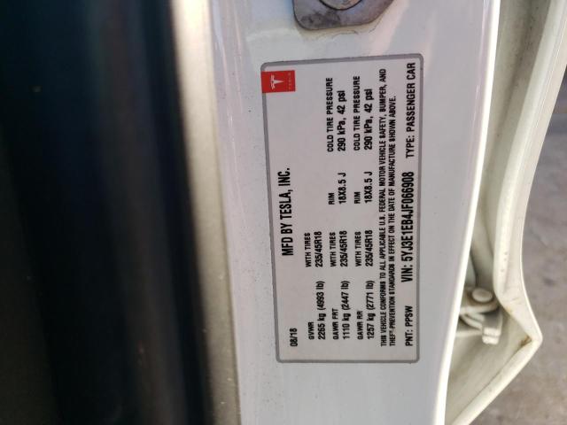 Photo 10 from auction – 2018 TESLA MODEL 3 with VIN 5YJ3E1EB4JF066908