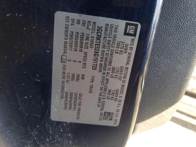 Photo 10 from auction – 2010 CHEVROLET SILVERADO with VIN 3GCRKTE32AG191729