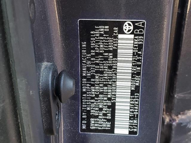 Photo 10 from auction – 2017 TOYOTA COROLLA L with VIN 5YFBURHEXHP578609
