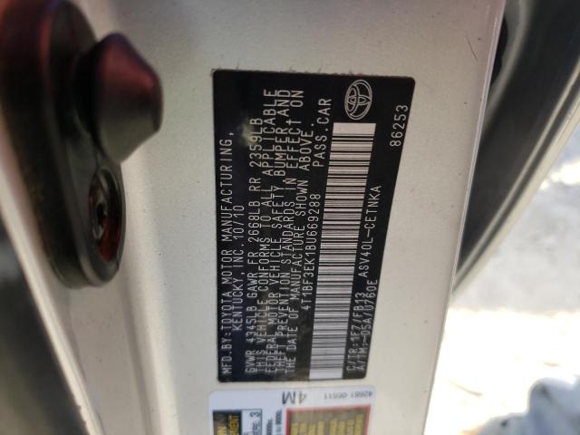 Photo 10 from auction – 2011 TOYOTA CAMRY BASE with VIN 4T1BF3EK1BU669288