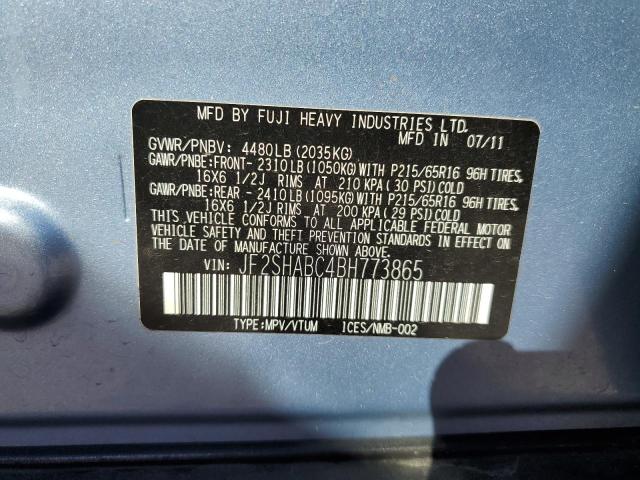 Photo 10 from auction – 2011 SUBARU FORESTER 2 with VIN JF2SHABC4BH773865