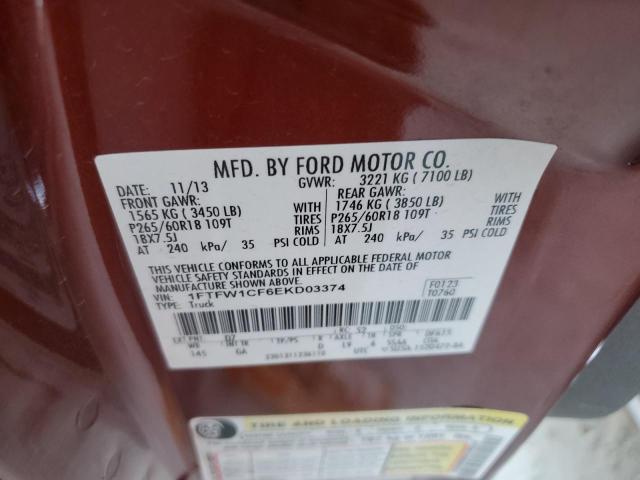 Photo 10 from auction – 2014 FORD F150 SUPER with VIN 1FTFW1CF6EKD03374