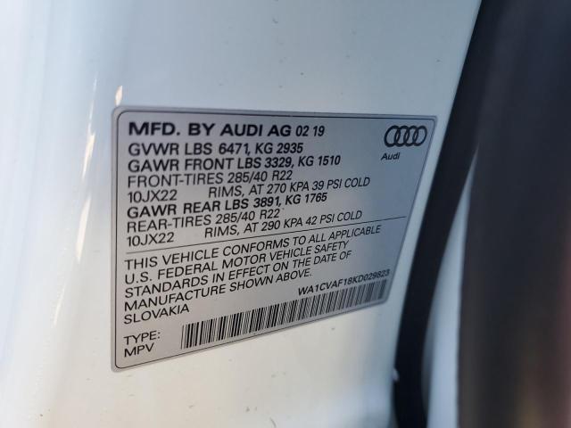 Photo 10 from auction – 2019 AUDI Q8 PRESTIG with VIN WA1CVAF18KD029823