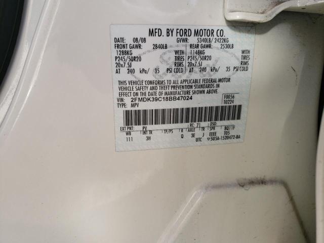 Photo 10 from auction – 2008 FORD EDGE LIMIT with VIN 2FMDK39C18BB47024