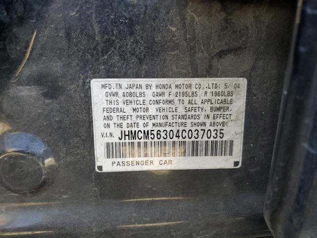 Photo 10 from auction – 2004 HONDA ACCORD LX with VIN JHMCM56304C037035