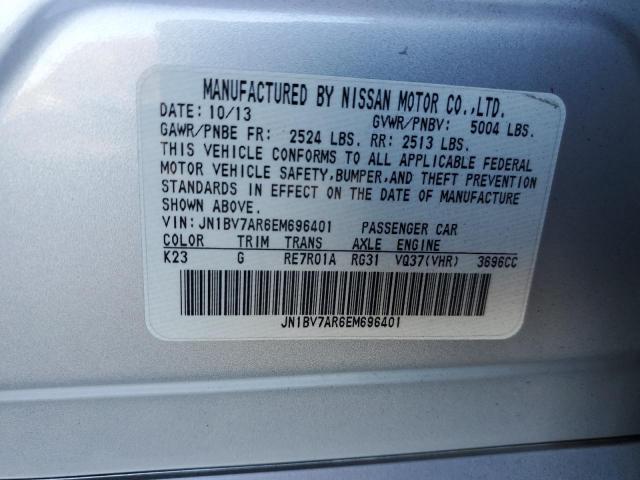 Photo 10 from auction – 2014 INFINITI Q50 BASE with VIN JN1BV7AR6EM696401