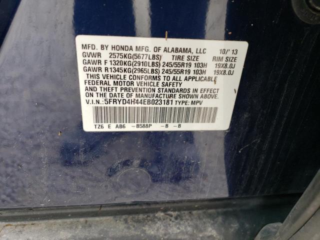Photo 10 from auction – 2014 ACURA MDX TECHNO with VIN 5FRYD4H44EB023181