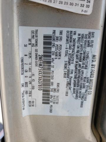 Photo 10 from auction – 2007 MERCURY GRAND MARQ with VIN 2MEFM75VX7X637810
