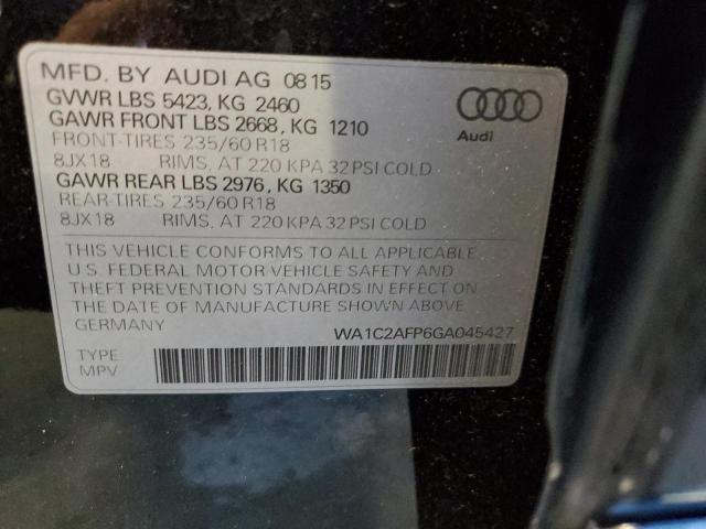 Photo 10 from auction – 2016 AUDI Q5 PREMIUM with VIN WA1C2AFP6GA045427