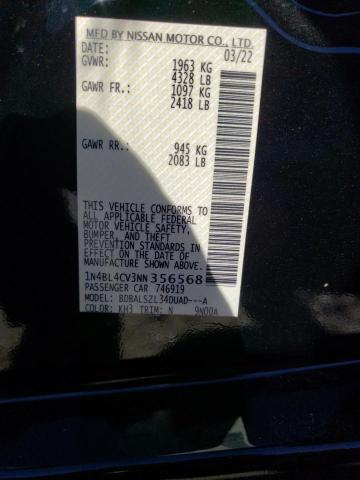Photo 10 from auction – 2022 NISSAN ALTIMA SR with VIN 1N4BL4CV3NN356568