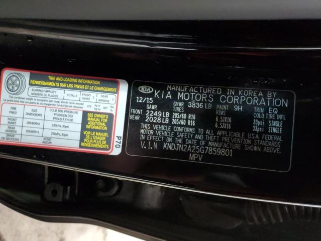 Photo 10 from auction – 2016 KIA SOUL with VIN KNDJN2A25G7859801