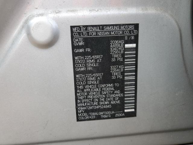 Photo 10 from auction – 2017 NISSAN ROGUE S with VIN KNMAT2MT0HP524845