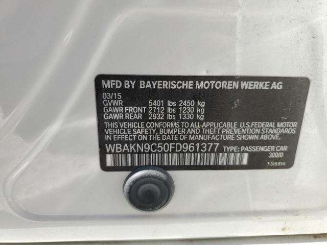 Photo 10 from auction – 2015 BMW 550 I with VIN WBAKN9C50FD961377