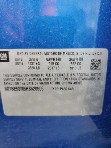 Photo 10 from auction – 2017 CHEVROLET CRUZE LT with VIN 3G1BE5SM5HS520506