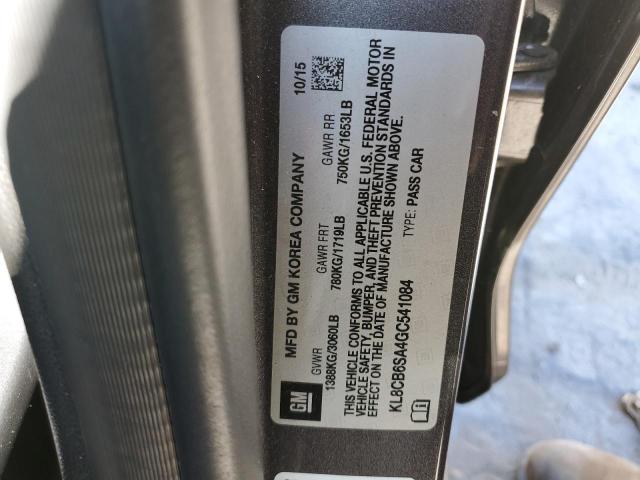 Photo 10 from auction – 2016 CHEVROLET SPARK LS with VIN KL8CB6SA4GC541084