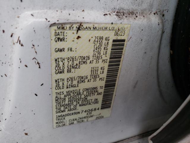 Photo 10 from auction – 2013 NISSAN FRONTIER S with VIN 1N6AD0ER9DN740684