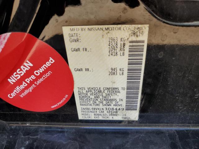 Photo 10 from auction – 2020 NISSAN ALTIMA S with VIN 1N4BL4BVXLN308449