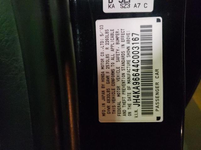 Photo 10 from auction – 2004 ACURA RL with VIN JH4KA96644C003167