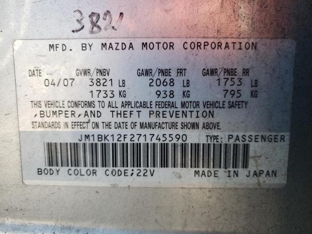 Photo 10 from auction – 2007 MAZDA 3 I with VIN JM1BK12F271745590