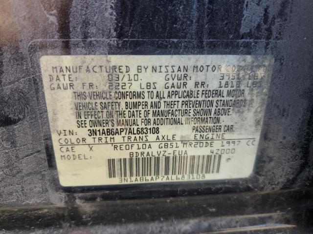 Photo 10 from auction – 2010 NISSAN SENTRA with VIN 3N1AB6AP7AL683108