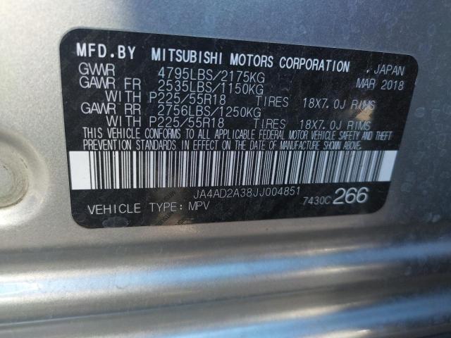 Photo 10 from auction – 2018 MITSUBISHI OUTLANDER with VIN JA4AD2A38JJ004851