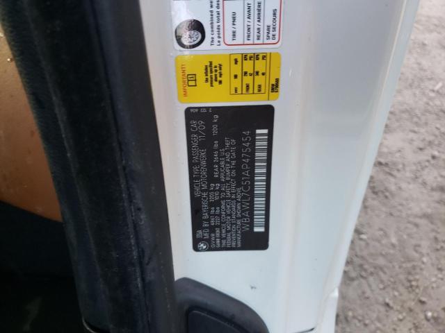 Photo 10 from auction – 2010 BMW 335 I with VIN WBAWL7C51AP475454