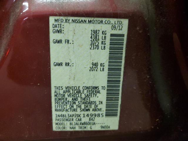 Photo 10 from auction – 2013 NISSAN ALTIMA 3.5 with VIN 1N4BL3AP2DC149985