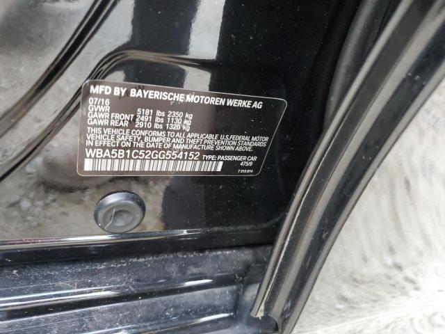 Photo 10 from auction – 2016 BMW 535 I with VIN WBA5B1C52GG554152