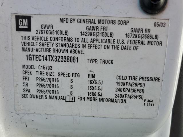 Photo 10 from auction – 2003 GMC NEW SIERRA with VIN 1GTEC14TX3Z338061