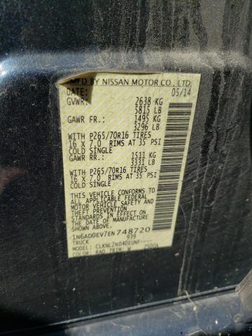 Photo 10 from auction – 2014 NISSAN FRONTIER S with VIN 1N6AD0EV7EN748720