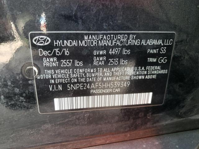 Photo 10 from auction – 2017 HYUNDAI SONATA SE with VIN 5NPE24AF5HH539349