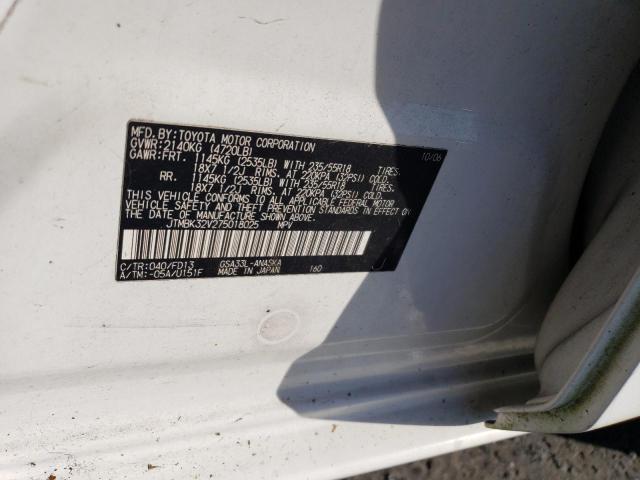Photo 10 from auction – 2007 TOYOTA RAV4 with VIN JTMBK32V275018025