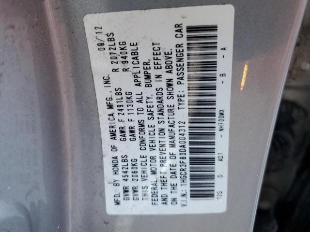 Photo 10 from auction – 2013 HONDA ACCORD EXL with VIN 1HGCR3F80DA004312