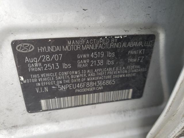 Photo 10 from auction – 2008 HYUNDAI SONATA SE with VIN 5NPEU46F88H366865