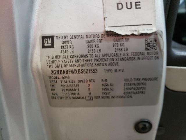 Photo 10 from auction – 2011 CHEVROLET HHR LT with VIN 3GNBABFWXBS621553