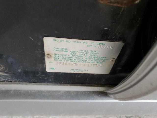 Photo 10 from auction – 2005 SUBARU FORESTER 2 with VIN JF1SG67605H707762