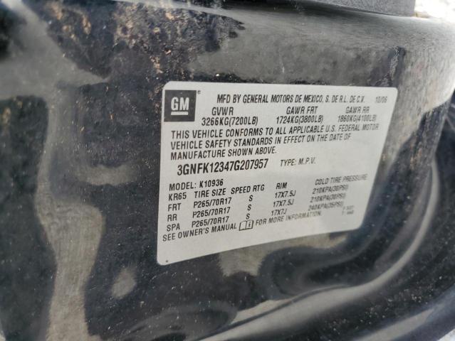 Photo 10 from auction – 2007 CHEVROLET AVALANCHE with VIN 3GNFK12347G207957