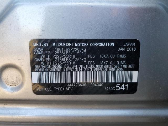 Photo 10 from auction – 2018 MITSUBISHI OUTLANDER with VIN JA4AZ3A36JJ004340