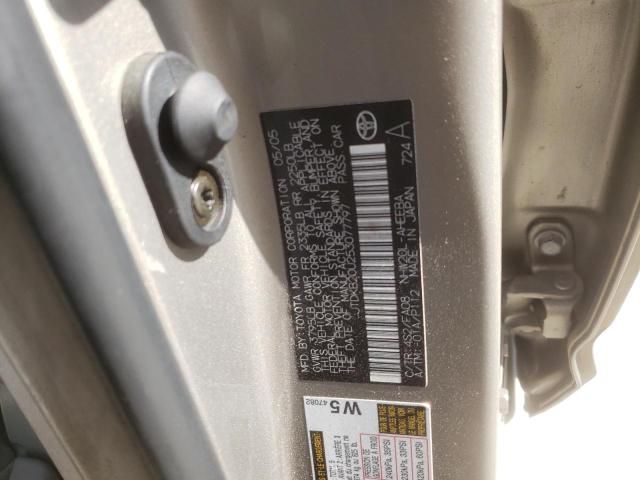 Photo 10 from auction – 2005 TOYOTA PRIUS with VIN JTDKB20U253077797