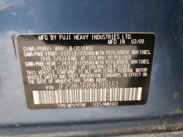 Photo 10 from auction – 2009 SUBARU FORESTER 2 with VIN JF2SH61689H789151