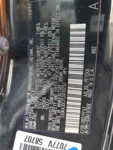 Photo 10 from auction – 2012 TOYOTA SIENNA BAS with VIN 5TDKA3DC7CS010750