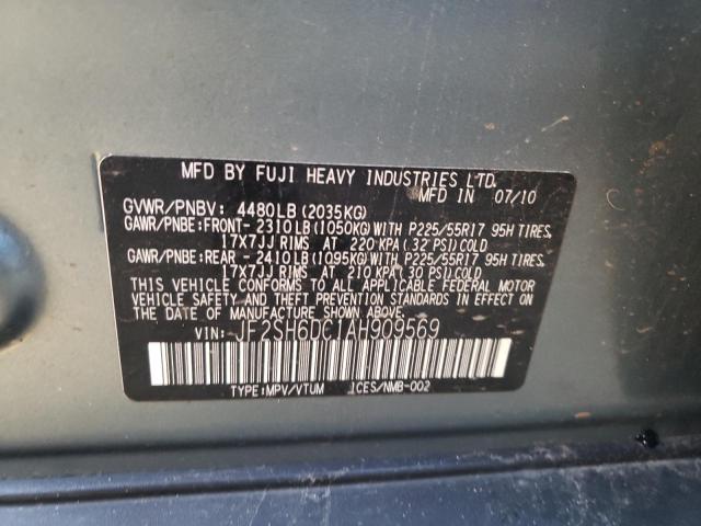 Photo 10 from auction – 2010 SUBARU FORESTER 2 with VIN JF2SH6DC1AH909569