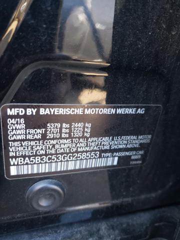 Photo 10 from auction – 2016 BMW 535 XI with VIN WBA5B3C53GG258553