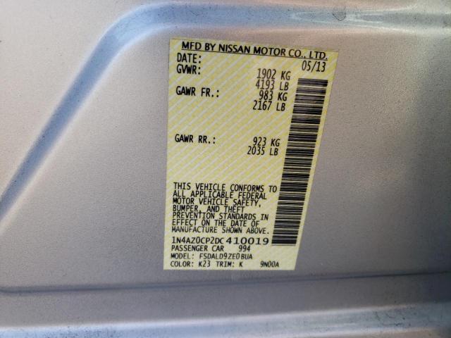 Photo 10 from auction – 2013 NISSAN LEAF S with VIN 1N4AZ0CP2DC410019