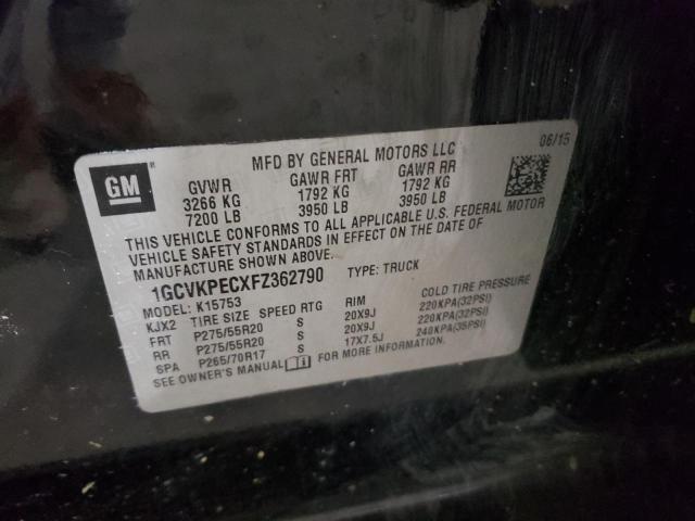 Photo 10 from auction – 2015 CHEVROLET SS with VIN 1GCVKPECXFZ362790