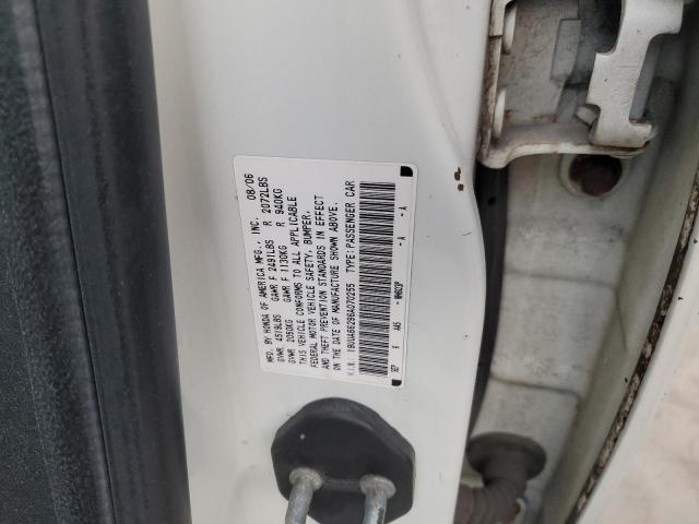 Photo 10 from auction – 2006 ACURA 3.2TL with VIN 19UUA66296A070255